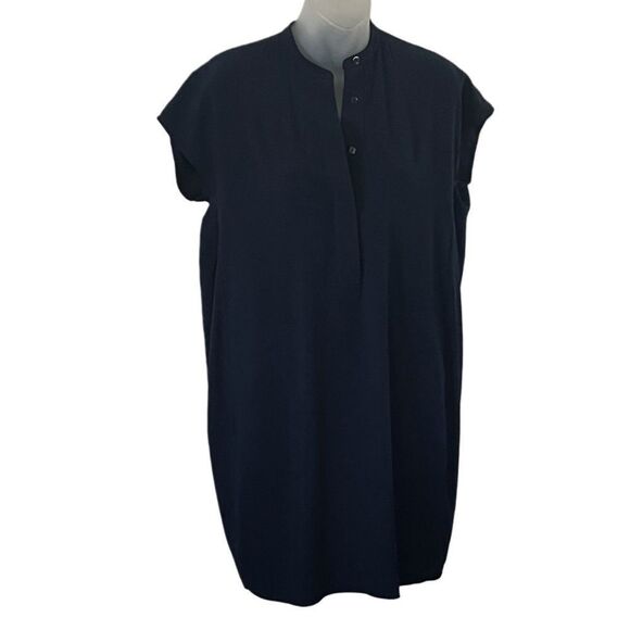 Vince Popover Dress in Deepest Indigo with Pockets - Picture 3 of 3